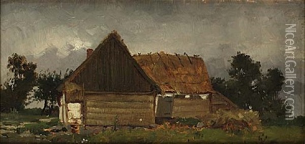 Gard I Skane Oil Painting - Gustaf Rydberg