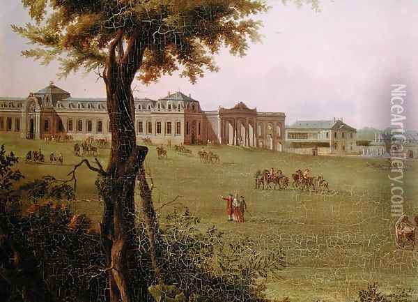 View of Chantilly from the garden in 1781 (detail) Oil Painting - Hendrik Frans de Cort