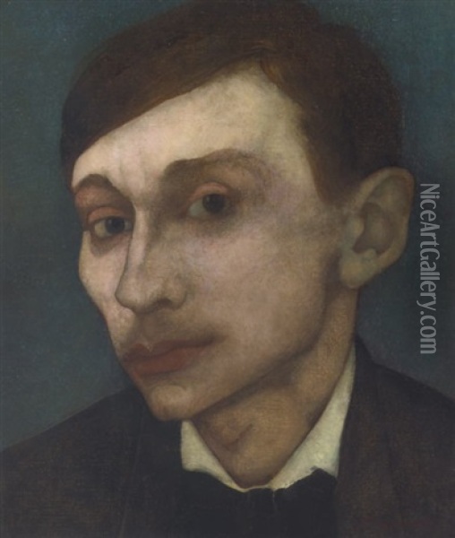 Self-portrait Oil Painting - Jan Mankes