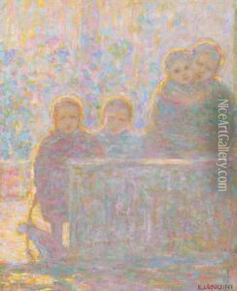 Bambini Oil Painting - Emilio Longoni