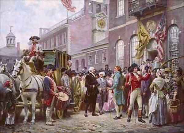 Washingtons Inauguration at Independence Hall Oil Painting - Jean-Leon Gerome Ferris