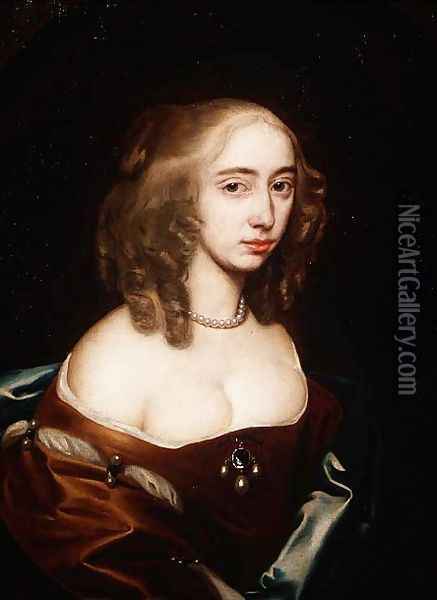 Portrait of Anne, Viscountess Bayning d.1678 c.1660 Oil Painting - Gerard Soest