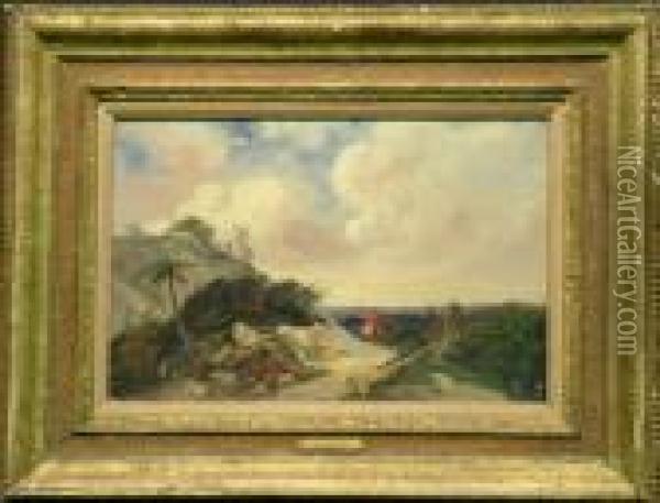 View Near Colchester Oil Painting - William James Muller
