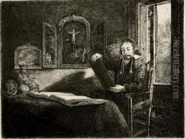 Abraham Francen, Apothecary Oil Painting - Rembrandt Van Rijn