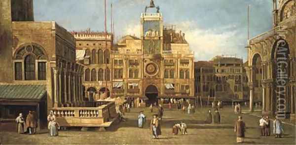 Figures in St. Mark's Square, Venice Oil Painting - Francesco Guardi