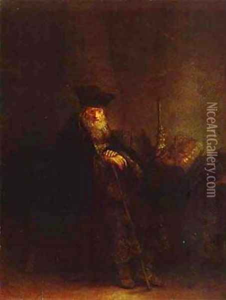 Old Rabbi 1642 Oil Painting - Harmenszoon van Rijn Rembrandt