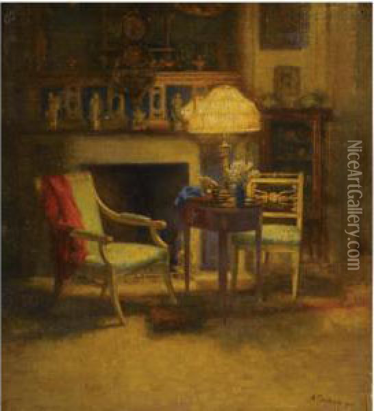 Interior Oil Painting - Alexander Valentinov Sredin