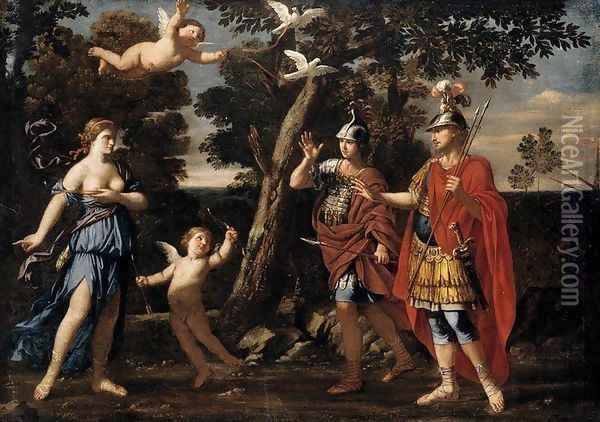 Venus Appearing to Aeneas and Achates Oil Painting - Giacinto Gimignani