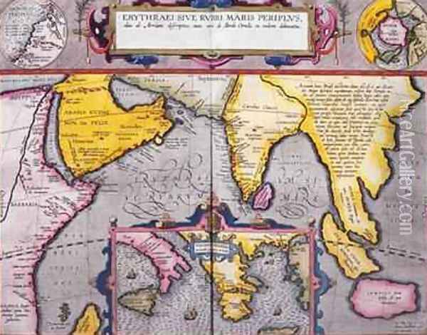 Map of Asia with a superimposed map of Europe, from Theatrum orbis terrarum, 1603 Oil Painting - Abraham Ortelius