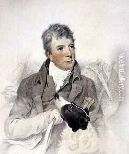 Sir Walter Scott 1771-1832 1815 Oil Painting - William Nicholson