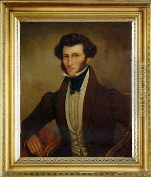 Portrait Of Captain White Oil Painting - Sanford Mason