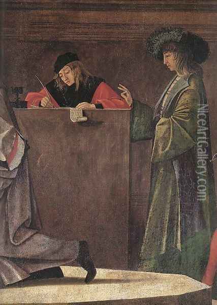 The Ambassadors Depart (detail) 1495-1500 Oil Painting - Vittore Carpaccio