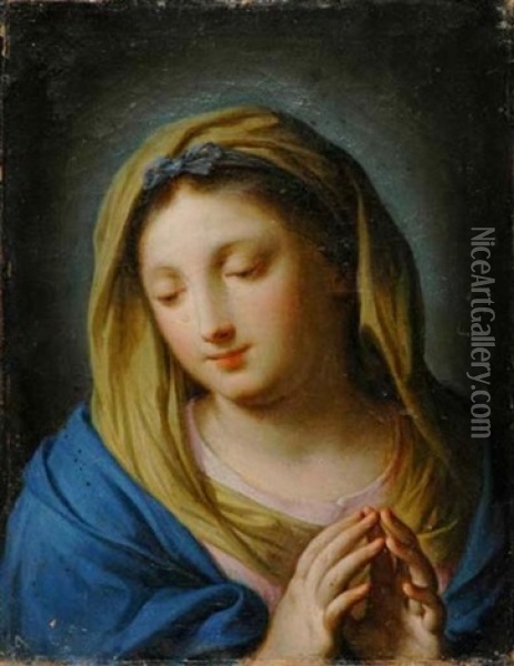 Virgin Annunciate Oil Painting - Giovanni Battista Gaulli
