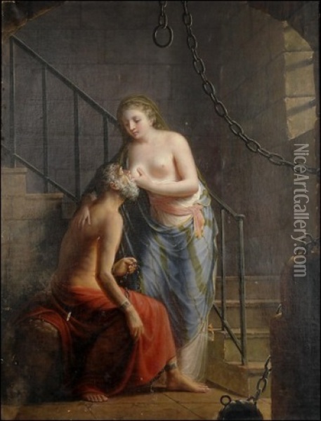 Carita Romana Oil Painting - Johann Jakob Mettenleiter