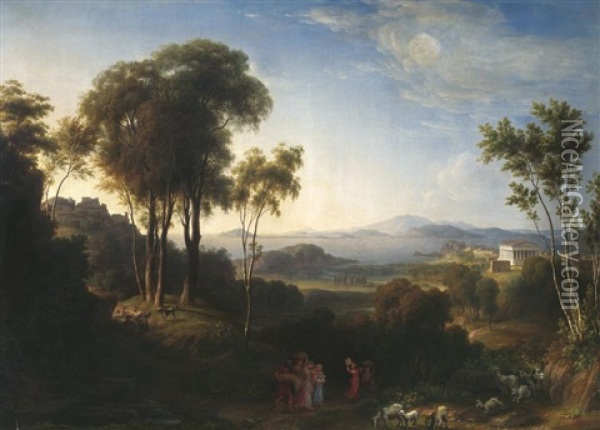 Suditalienische Landschaft Oil Painting - Julius Steinkopf