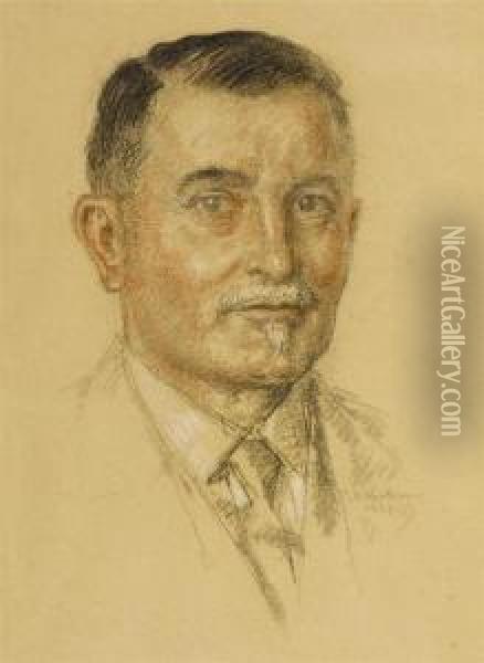 Portrait Of A Man Oil Painting - Charles L'Eplattenier