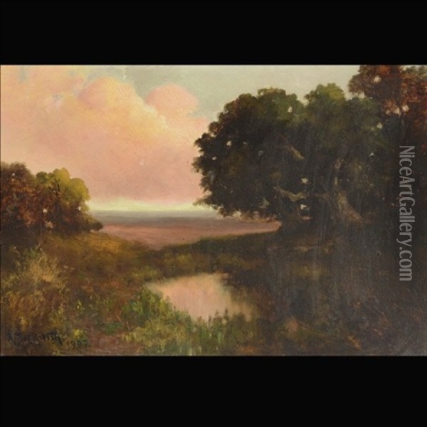 Reflections At Sunrise Oil Painting - Arthur Beckwith
