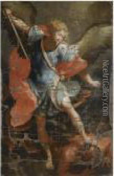 The Archangel Michael Oil Painting - Guido Reni