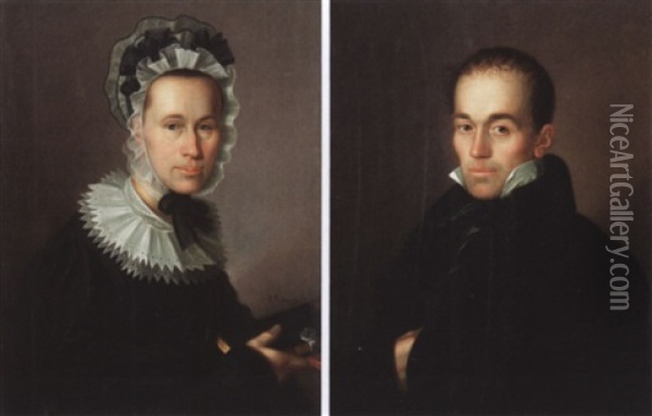 Portrat Ehefrau Oil Painting - Johannes Luethy