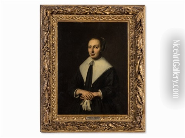 Female Portrait Oil Painting - Thomas De Keyser