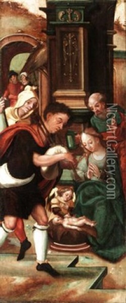 Adoration Of The Shepherds Oil Painting - Pieter Coecke van Aelst the Elder
