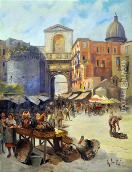 Porta Capuana Oil Painting - Arnaldo de Lisio