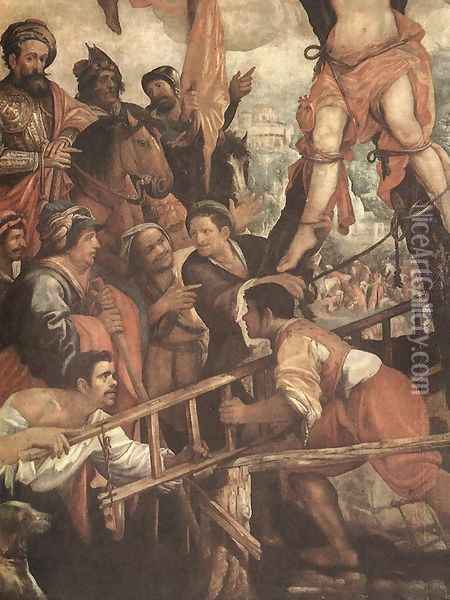 The Martyrdom of St Andrew c. 1612 Oil Painting - Juan de las Roelas