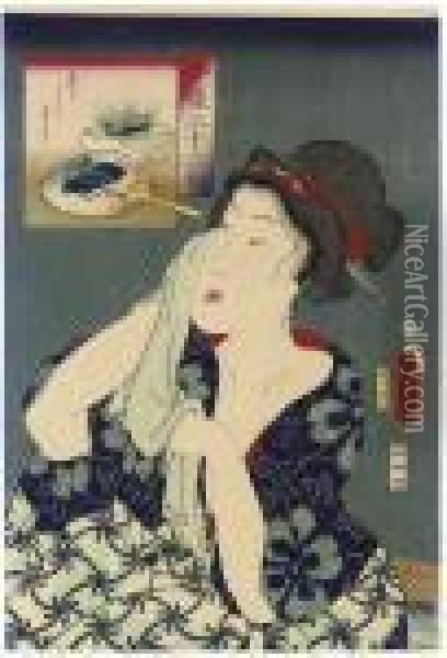 Suzushi So Oil Painting - Kunisada