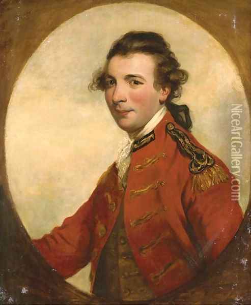 Portrait of an officer Oil Painting - Sir Joshua Reynolds