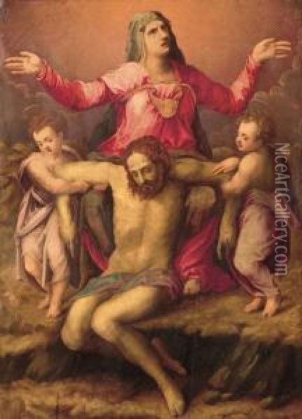 Pieta Oil Painting - Michele di Ridolfo del Ghirlandaio (see Tosini)