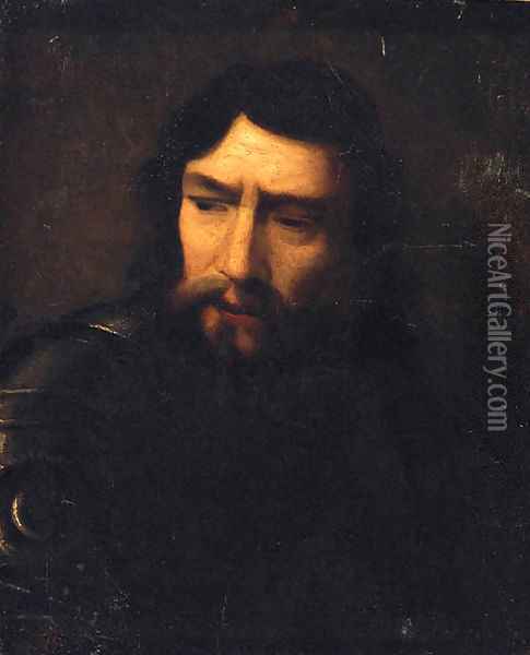A man, bust-length, in armour Oil Painting - Willem Drost