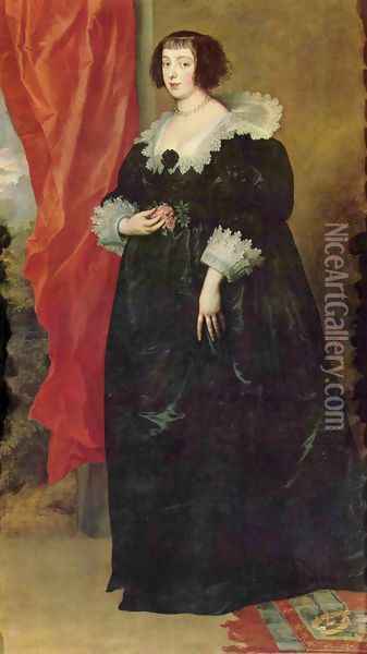 Portrait of the Margarete von Lothringen Oil Painting - Sir Anthony Van Dyck