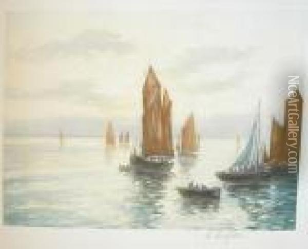 [sailboats] Oil Painting - Manuel Robbe