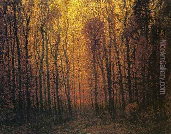 Deep Woods in Fall Oil Painting - John Joseph Enneking