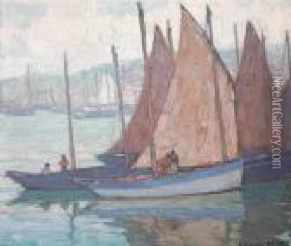 Sardine Boats Oil Painting - Edgar Alwin Payne