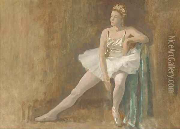 Study of a ballerina Oil Painting - English School