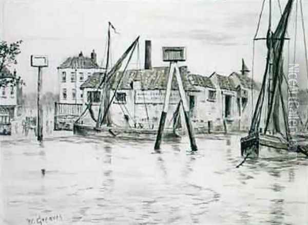 Chelsea Dock Oil Painting - Walter Greaves