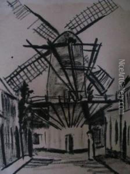 Le Moulin Oil Painting - August Preusse