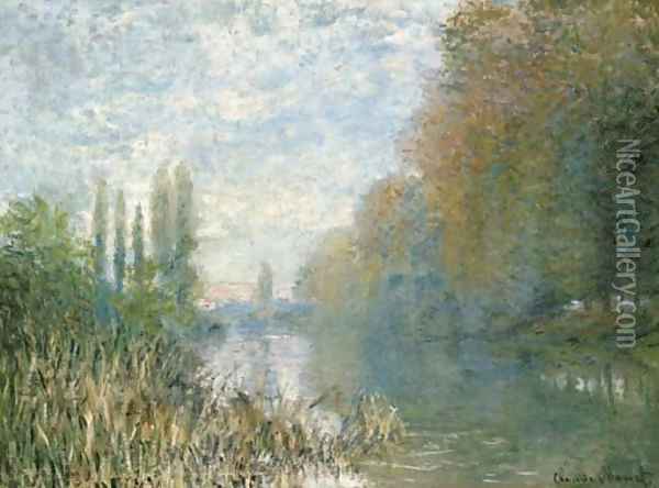 Bords de la Seine en automne Oil Painting - Claude Oscar Monet