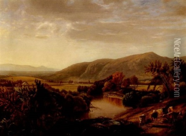 Hudson River Landscape Oil Painting - Max Eglau