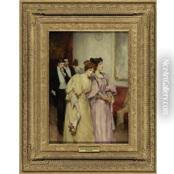 At The Ball Oil Painting - George Sheridan Knowles