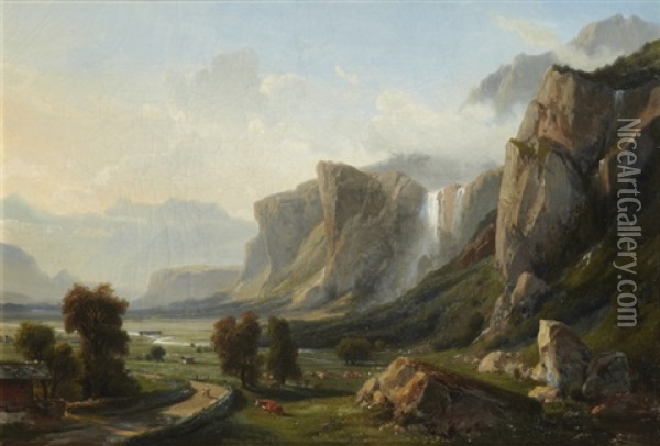 Paysage Oil Painting - Jean Charles Joseph Remond