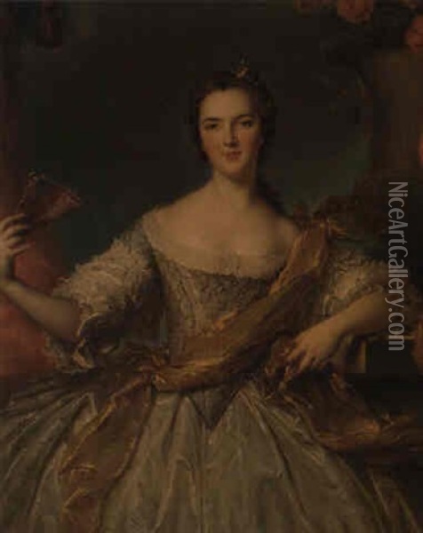 Retrato De Luisa Enriqueta De Borbon Oil Painting - Paulin Jean Baptiste Guerin