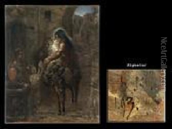 Die Flucht Nach Agypten Oil Painting - Hermann Kaulbach