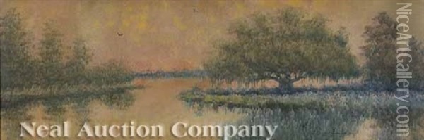 Landscape With Live Oak Oil Painting - Alexander John Drysdale