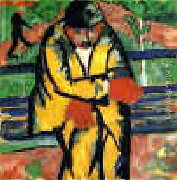 On The Boulevard Oil Painting - Kazimir Severinovich Malevich