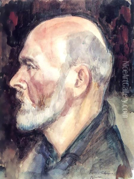 Self portrait 1960 Oil Painting - Vilmos Huszar