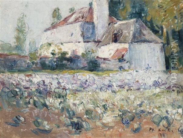 The Farm (1910) Oil Painting - Philibert Cockx