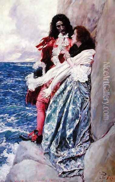 Who are we that Heaven should make of the Old Sea a Fowling Net? Oil Painting - Howard Pyle