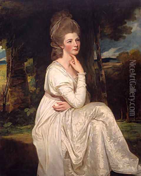 Lady Elizabeth Hamilton Countess of Derby 1776 Oil Painting - George Romney